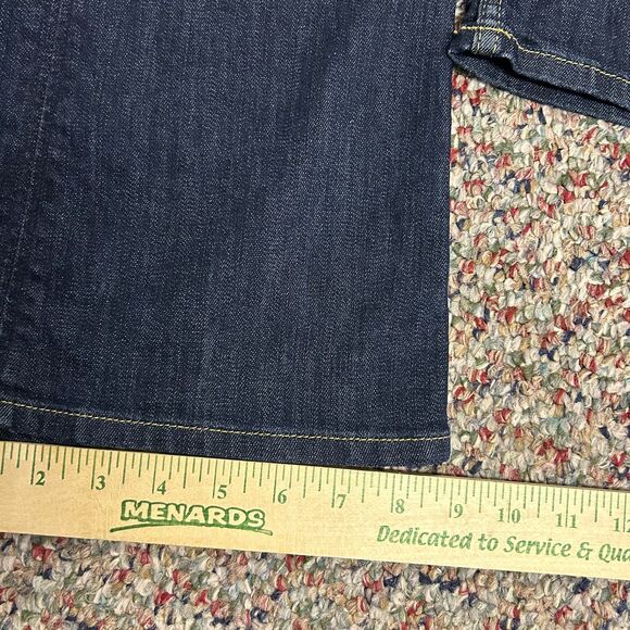 Hudson Signature Blue Dark Wash Lower-Rise Flap Pocket Baby Bootcut Jeans Sz 28 - Picture 14 of 14